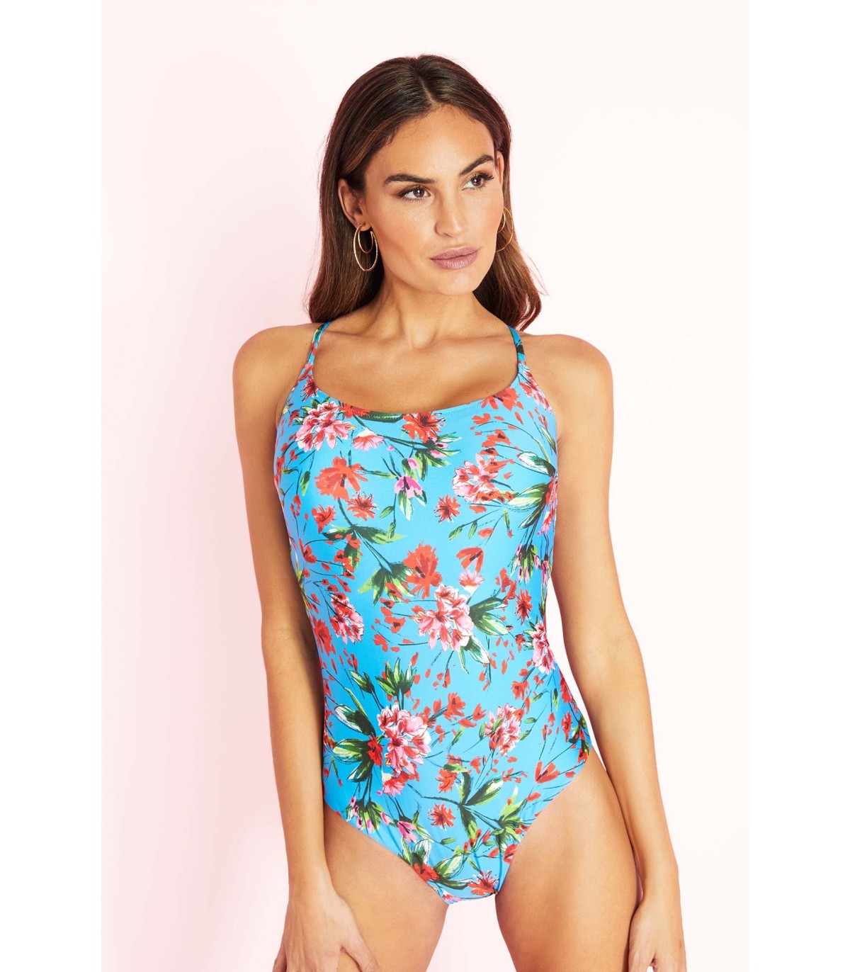 WIRELESS SQUARE NECKLINE SWIMSUIT