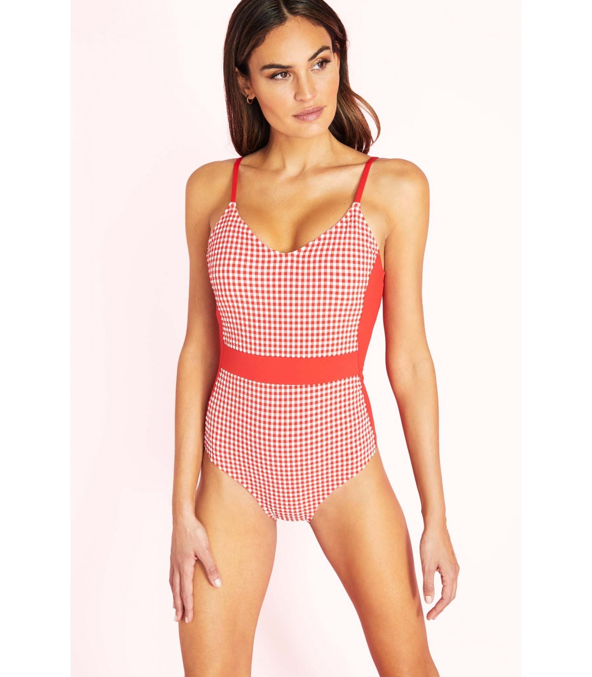 WIRELESS SQUARE NECKLINE SWIMSUIT