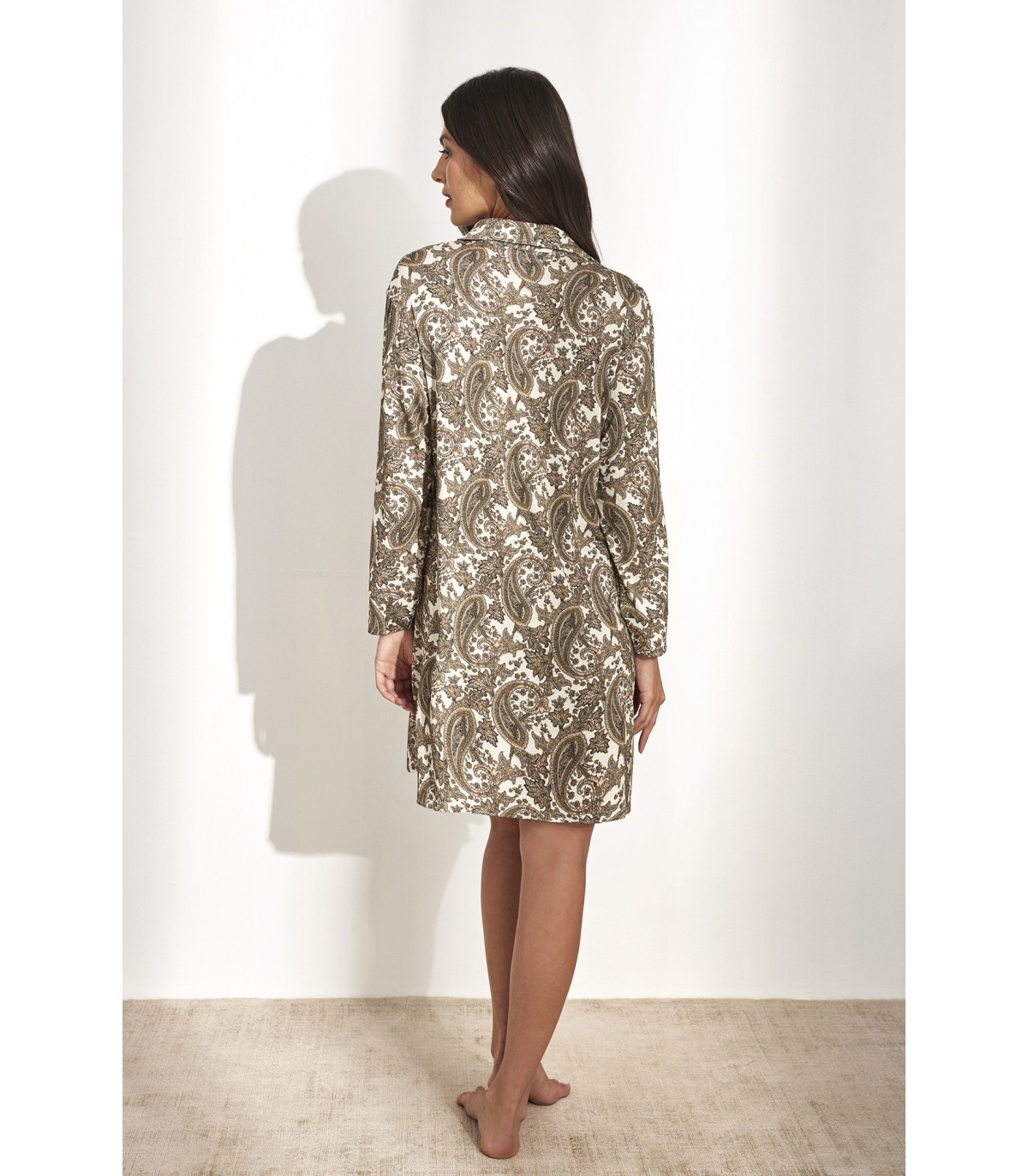 CAMISA DE NOITE MANGA COMPRIDA